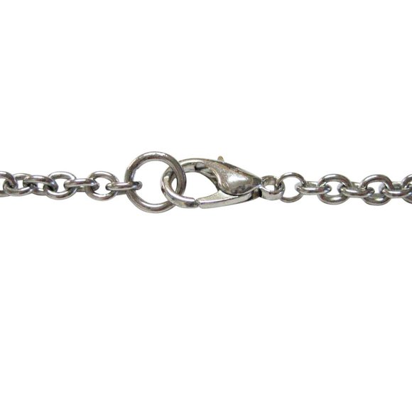 Etched Oval Boston Terrier Dog Pendant Necklace - Picture 3 of 3